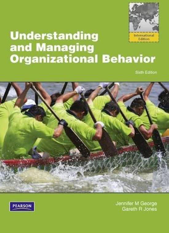 Samenvatting 'understanding and managing organizational behavior'