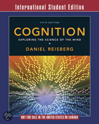 Samenvatting boek   colleges   glossary items Cognitieve Psychologie