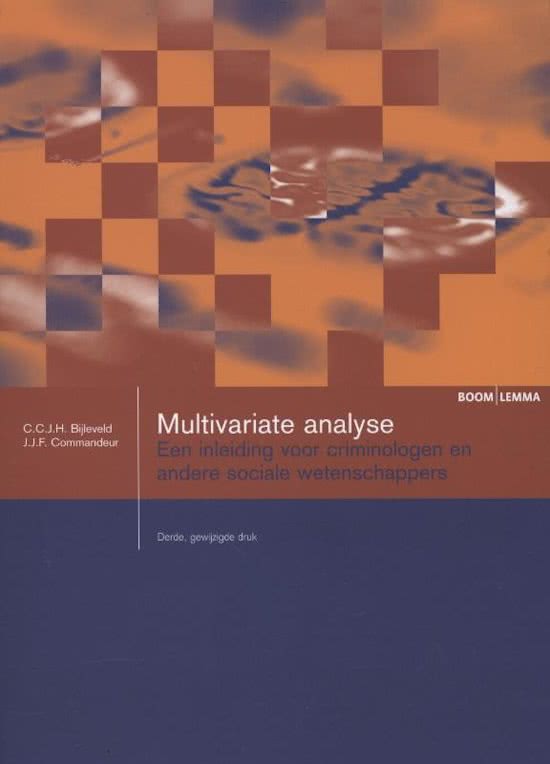 Samenvatting Multivariate Analyse H6 t/m 10