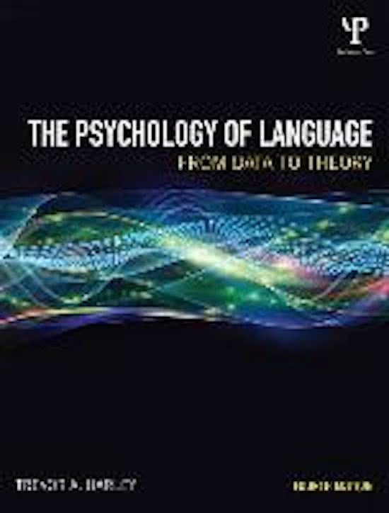 Harley, Summary The Psychology of Language, Ch 1 to 4
