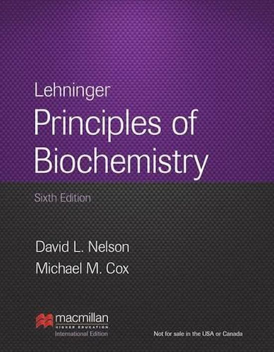 Samenvatting deeltentamen 1 - Biochemie (BIO, 4052BIOC6) - MST