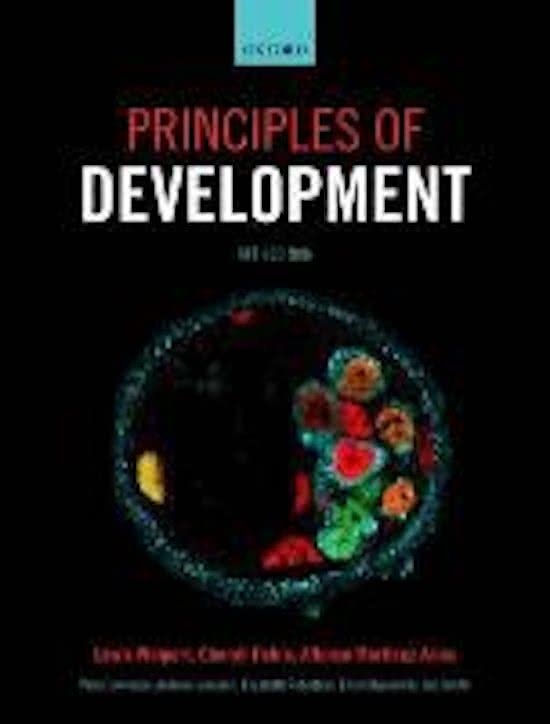 Molecular Principles of Development Summary 2017