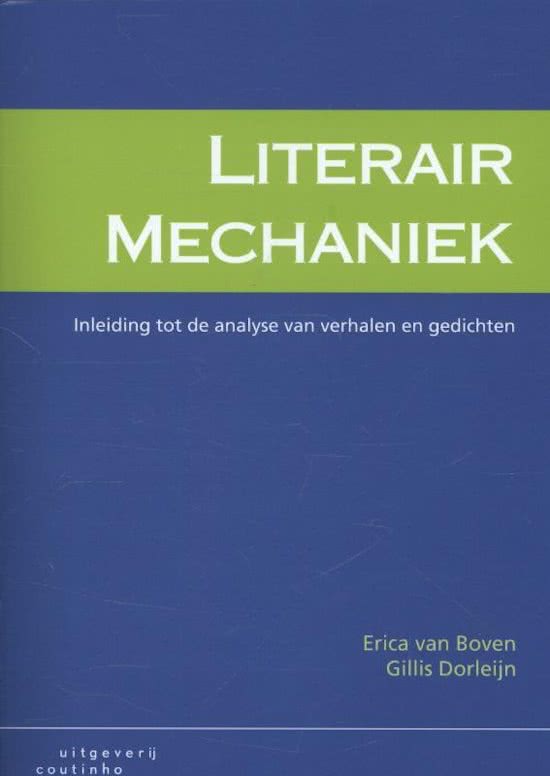 Begrippenlijst Literair Mechaniek --> Verhaalanalyse - leerjaar 1