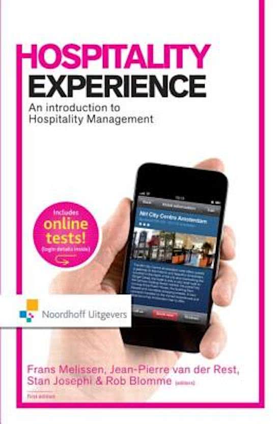 Hospitality Experience - All chapters (1-9); complete and logically explained summary 