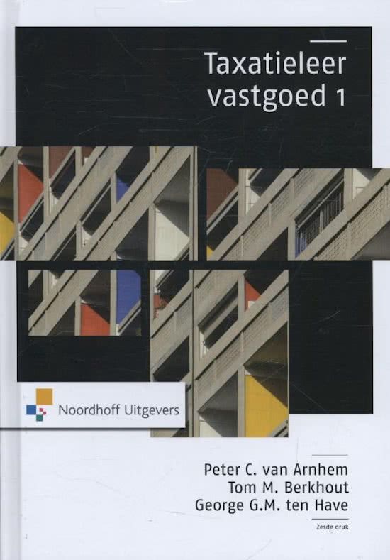 College aantekeningen Taxatieleer  Taxatieleer vastgoed 1, ISBN: 9789001823795