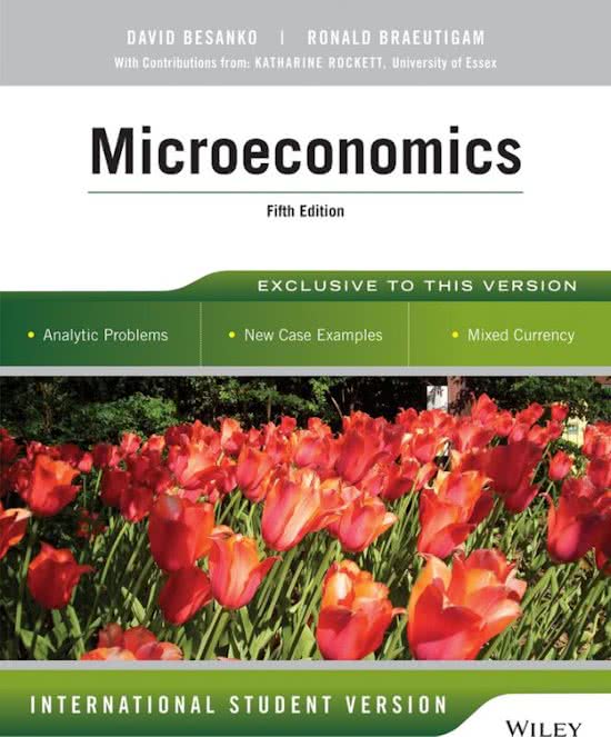 Microeconomics 1 for ECO summary - Tilburg university - Economics