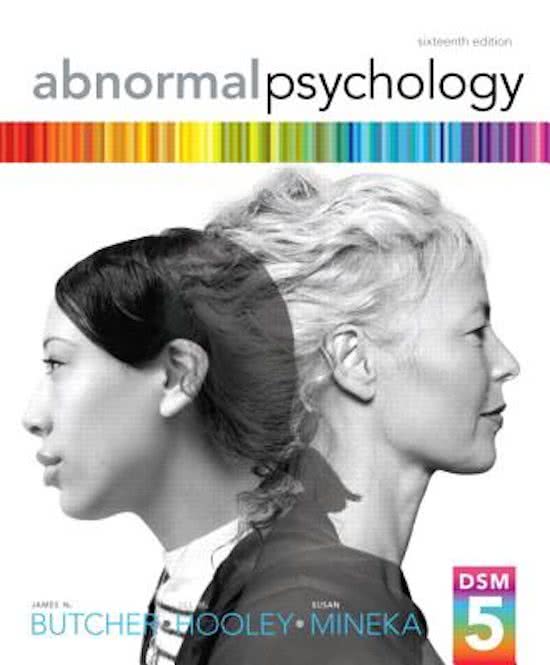 Test Bank For Abnormal Psychology Butcher 16th Edition