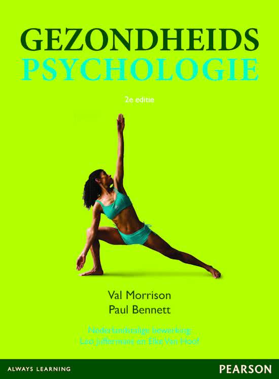 Gezondheidspsychologie samenvatting (hoc+ppt+boek) en oefenvragen 