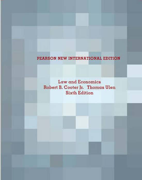 Law and Economics: Pearson  International Edition