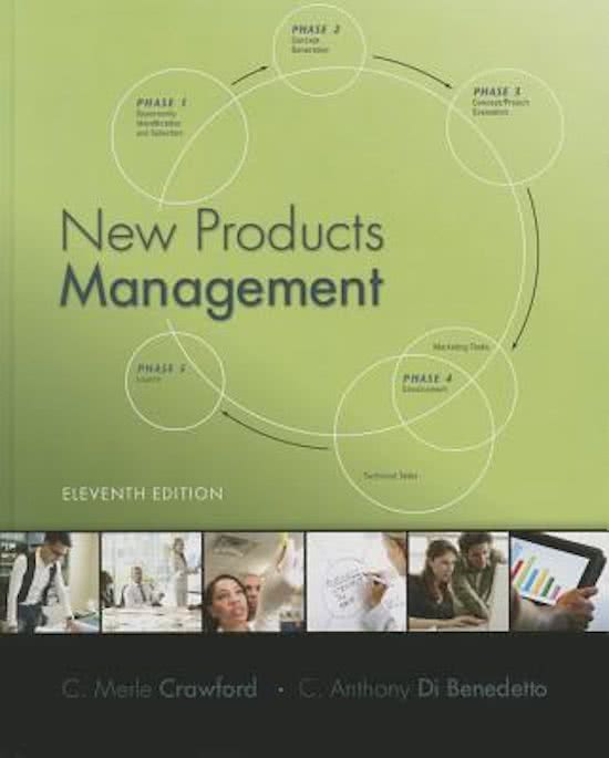 1ZV30 - Summary New Products Management (C. Merle Crawford, C. Anthony Di Benedetto) 12th edition