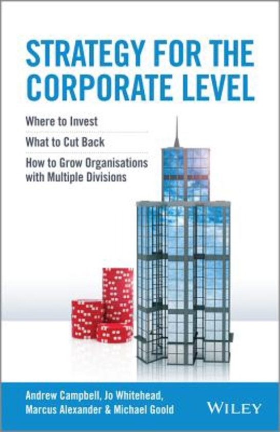 Summary Strategy for the Corporate Level