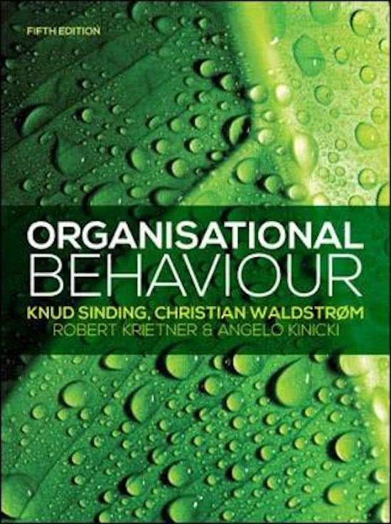 Summary Organisational behaviour Chapters 1-16, except 10-11