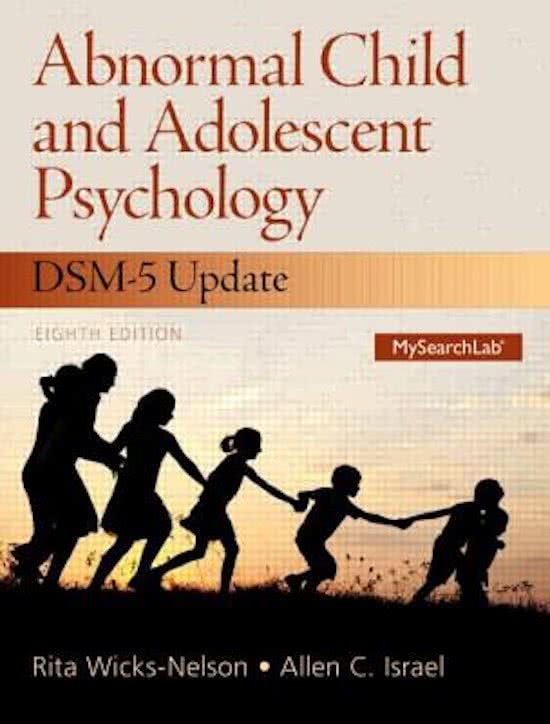 Summary "Abnormal Child and Adolescent Psychology"