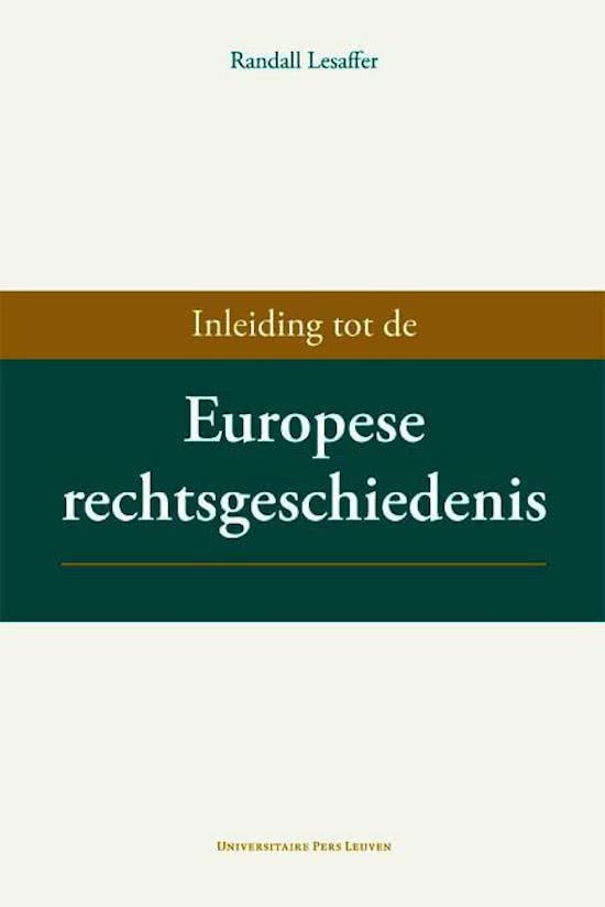 Inleiding tot de Europese rechtsgeschiedenis