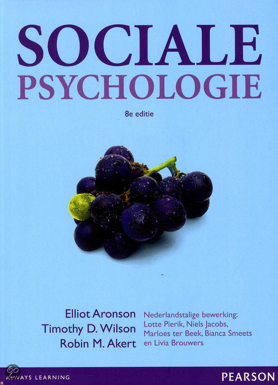 Samenvatting sociale psychologie