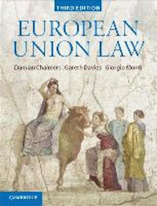 Chalmers European Union Law Samenvatting Hoofdstuk 1-11