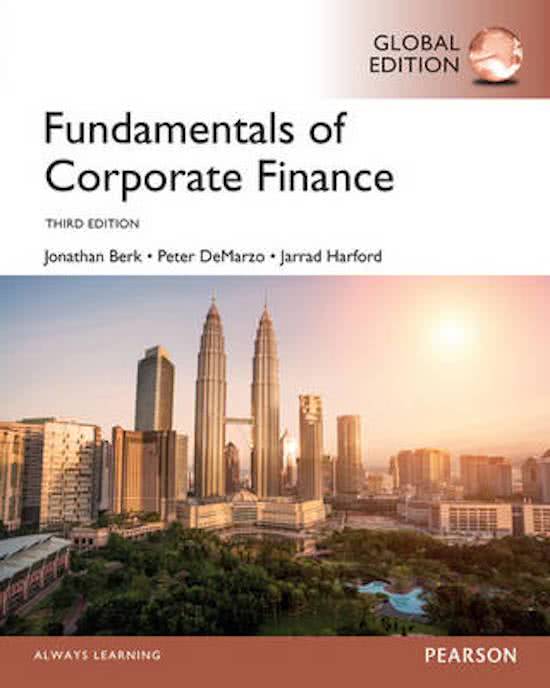 Samenvatting H17 tm H27 - Corporate Finance Berk DeMarzo