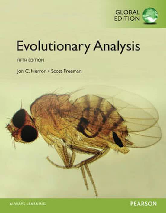 Samenvatting Evolutionary Analysis, Global Edition, ISBN: 9781292061276  Evolution And Systematics (GEN-11306)