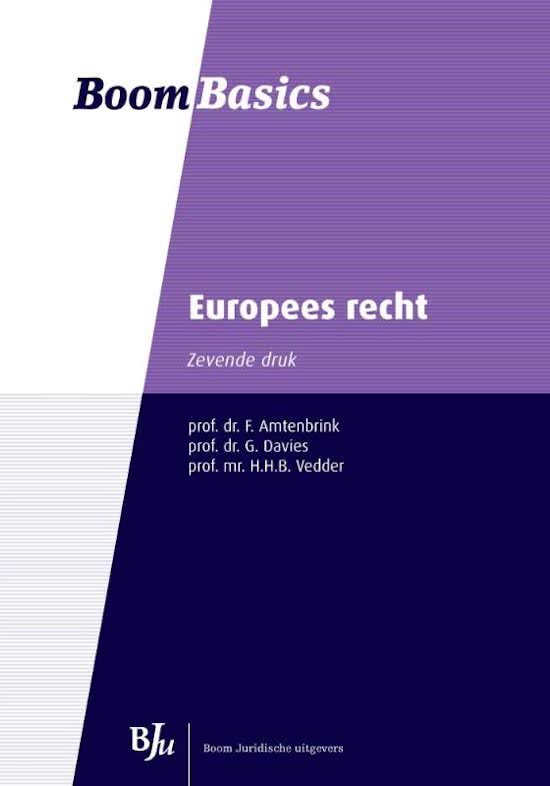 Samenvatting Europees Recht H4 Bedrijfskunde