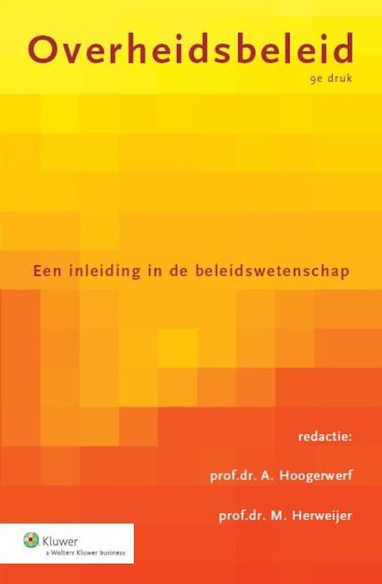 Samenvatting boek (gedeeltelijk) overheidsbeleid 