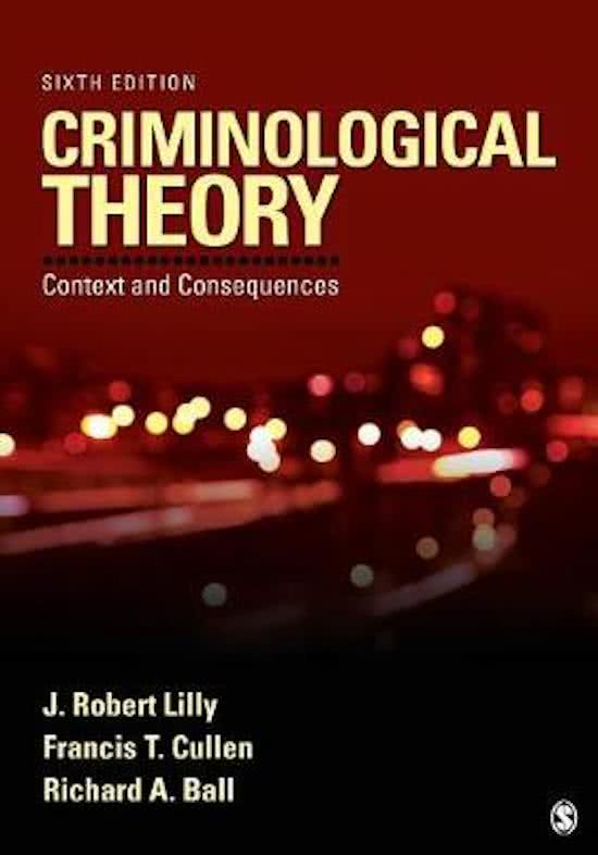 Samenvatting boek Criminological theory