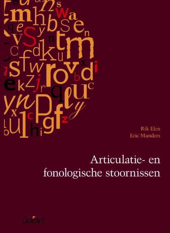 Samenvatting Articulatie en fonologische stoornissen, ISBN: 9789044131031  Fonetische Articulatiestoornissen En Dyspraxie