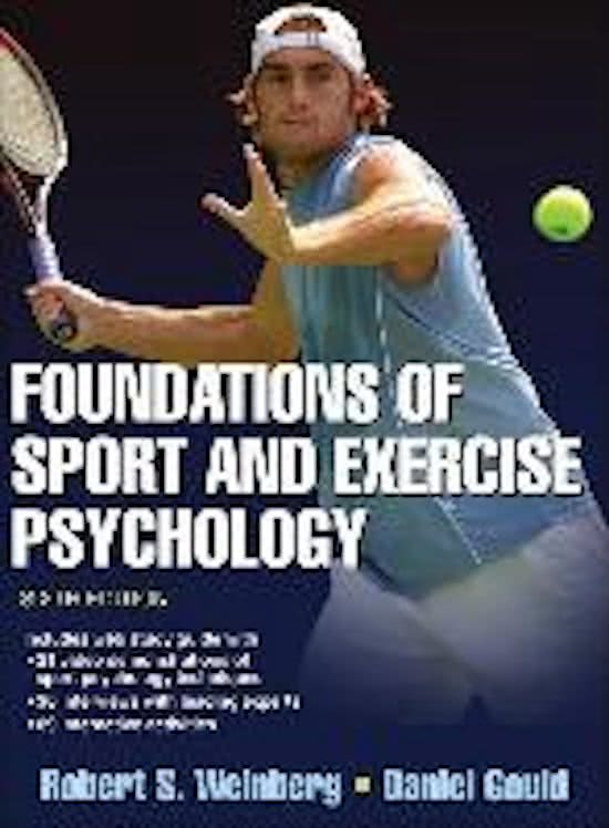 Samenvatting Sport en Omgeving: Foundations of sports and exercise psychologie