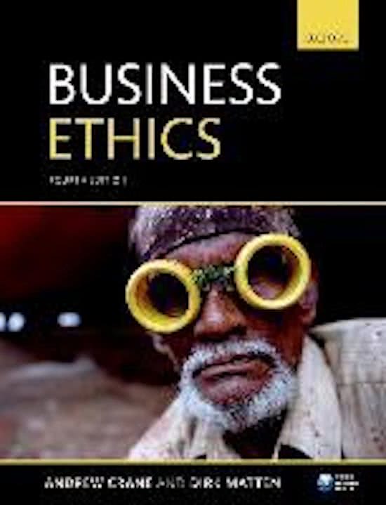 ESCP Business School: CSR & Business Ethics (TBC), Class notes (incl. Summaries & Wrap-Up class), ISBN: 9780199697311