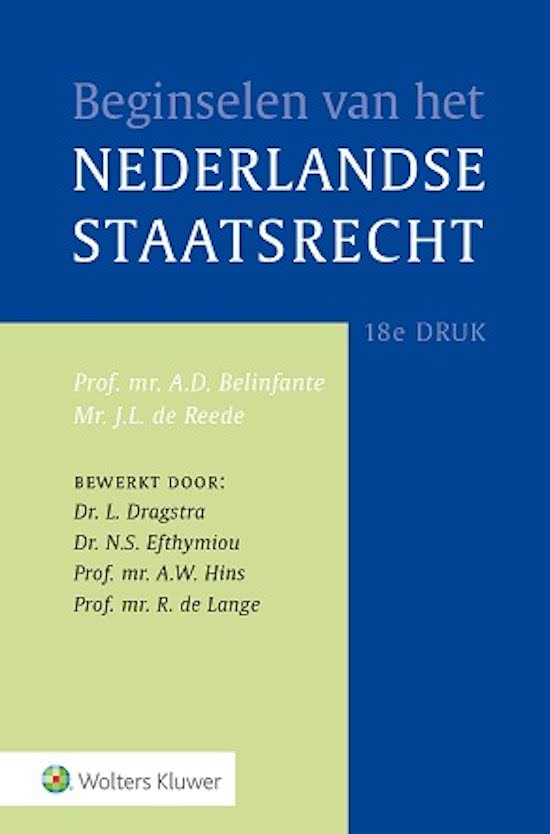 Samenvatting Staatsrecht 1 (9 mee behaald!)