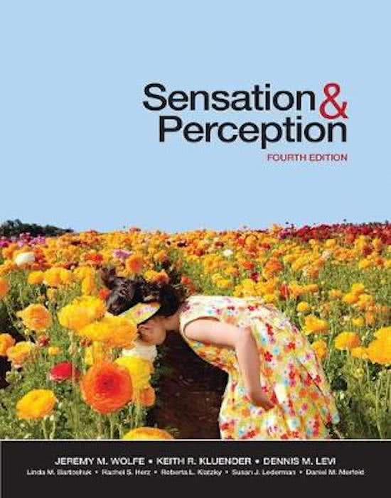 Samenvatting H1-H7 Sensation & Perception 4th Edition