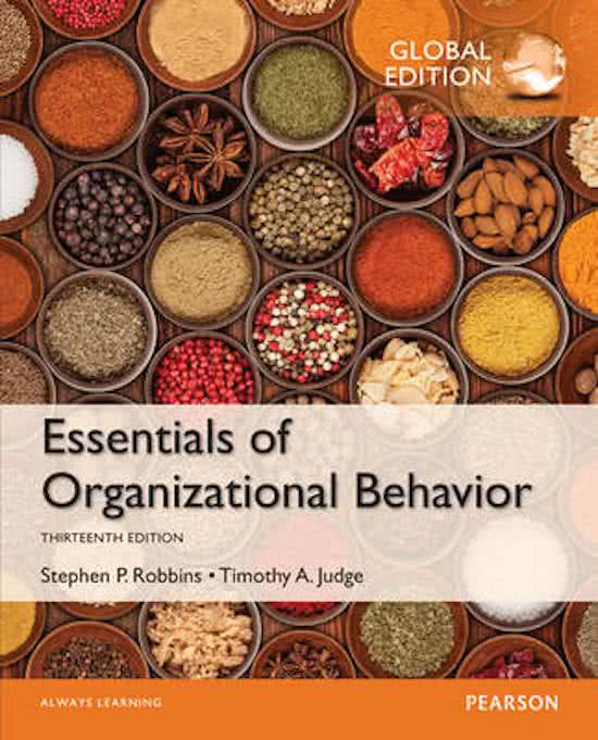 Summary book 'Essentials in Organizational Behavior'