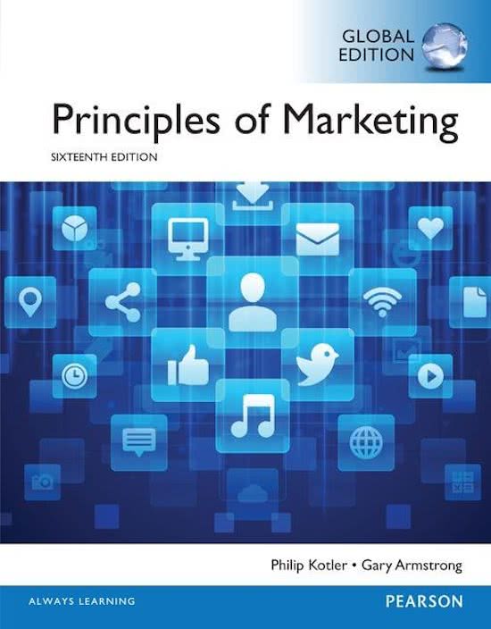 Principles of Marketing Chapter 1,2,3,5,6,7,16,19