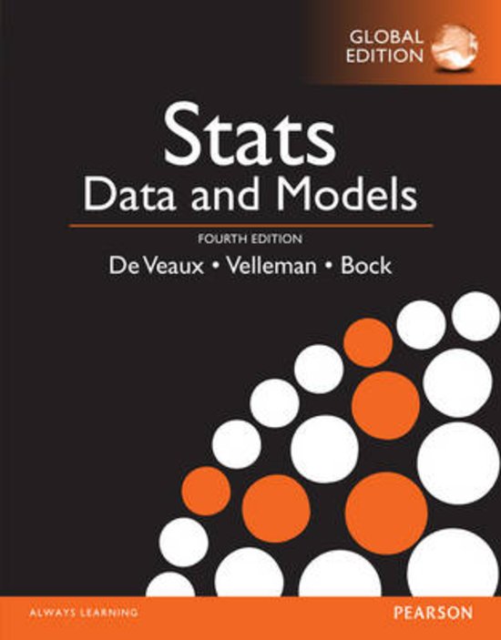 Samenvatting Stats, Data and Models & college aantekeningen Statistiek  (Inferential Statistics)