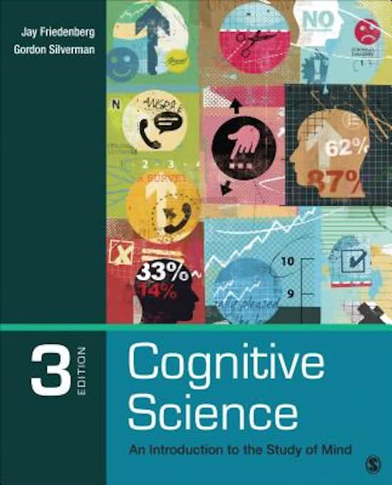 Summary Cognitive Science: An Introducton to the Study of Mind. Chapters 1, 3, 4, 5, 6 and 8.