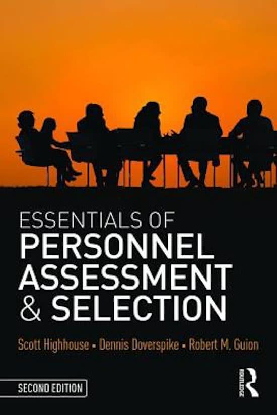 Uitgebreide samenvatting hoorcolleges Individual Assessments in Organizations (IAO)