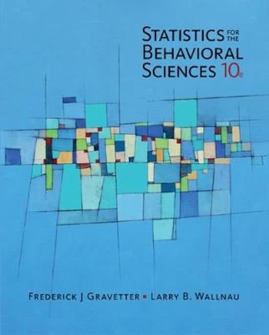 Officiele E-Book Statistics for the Behavioral Sciences 9th Edition - Gravetter & Wallnau