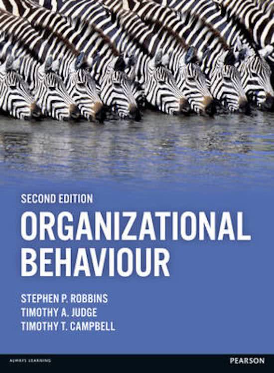 Samenvatting Organizational Behaviour, ISBN: 9781292016559  Organizational Behaviour