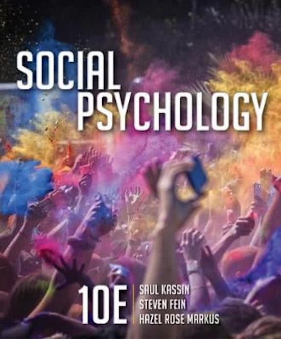 SLK 220: Social Psychology - Chapter 5 Summary