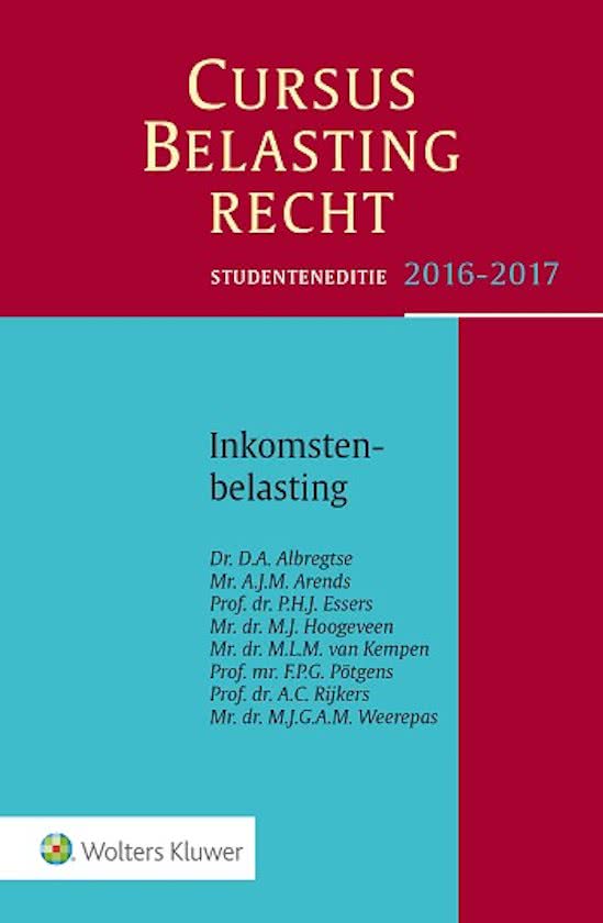 Cursus Belastingrecht - Inkomstenbelasting 2016-2017 Studenteneditie