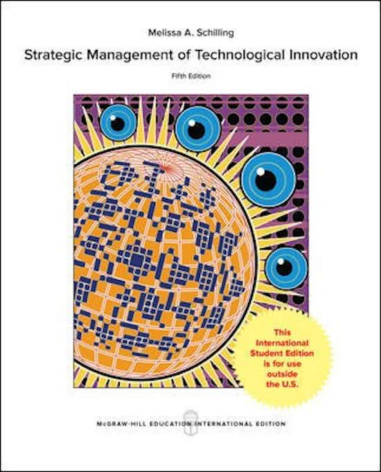 Schilling - Strategic management of technological innovation
