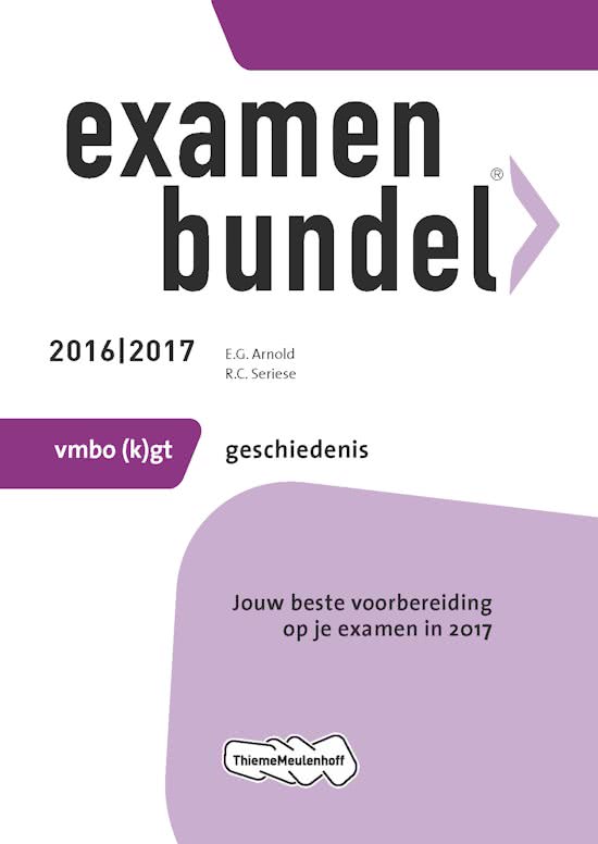 Examenbundel vmbo-(k)gt Geschiedenis 2016/2017